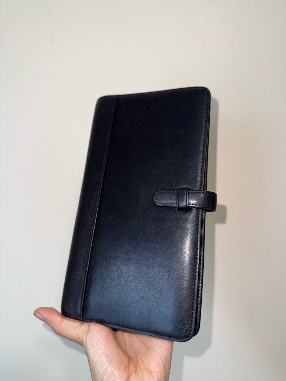Vintage Coach Pocket Organizer Wallet in Black Leather